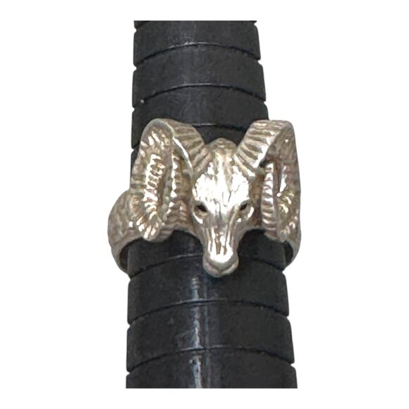 Ram's Head Ring Zodiac Sign Aries Witch Jewelry Gothic Occult Goat Astrology 6.2 - Picture 11 of 11